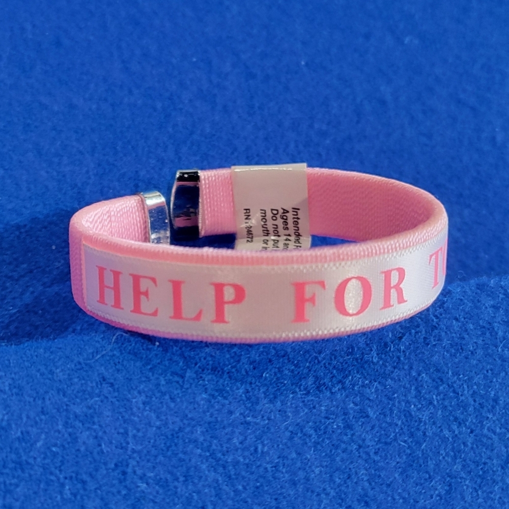NWOT Blue "I Won" Short Sleeve Pink Ribbon Tee / Size XL / Pink Bracelet - Picture 7 of 9